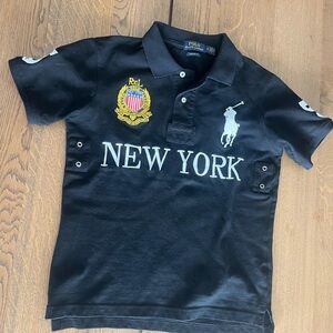 Polo by Ralph Lauren Black New York Polo Shirt Chief Keiff